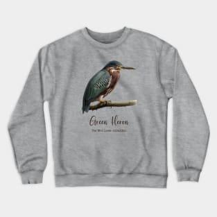 Green Heron - The Bird Lover Collection Crewneck Sweatshirt